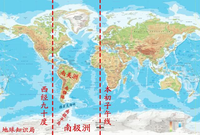 本初子午线世界地图 本初子午线地图 伤感说说吧