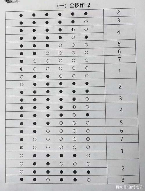 竹笛2指法表 竹笛指法表 伤感说说吧